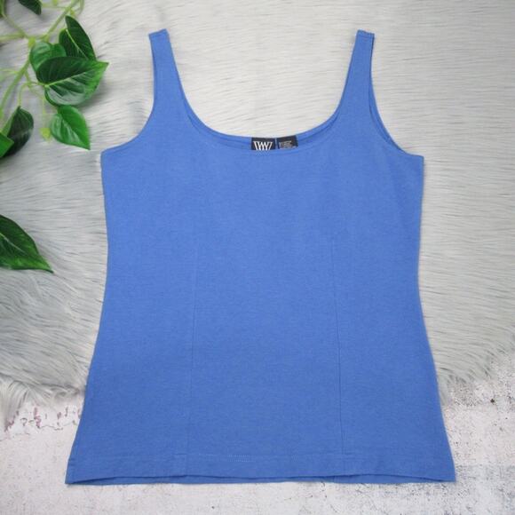 WORTH Blue Scoop Neck Tank Women’s Small #QOF9G - Picture 2 of 9